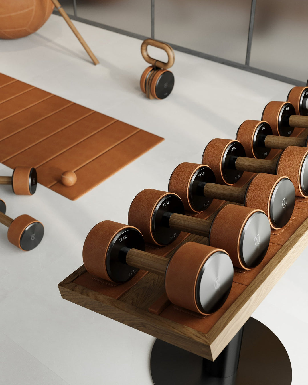 NAK™ Dumbbell Rack — Single Tier by FYSIK — lifestyle