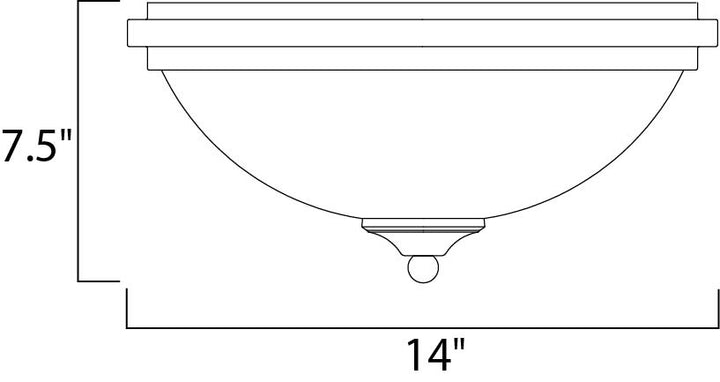 Travertine 1-Light LED Wall Sconce by Studio M Lighting – line drawing
