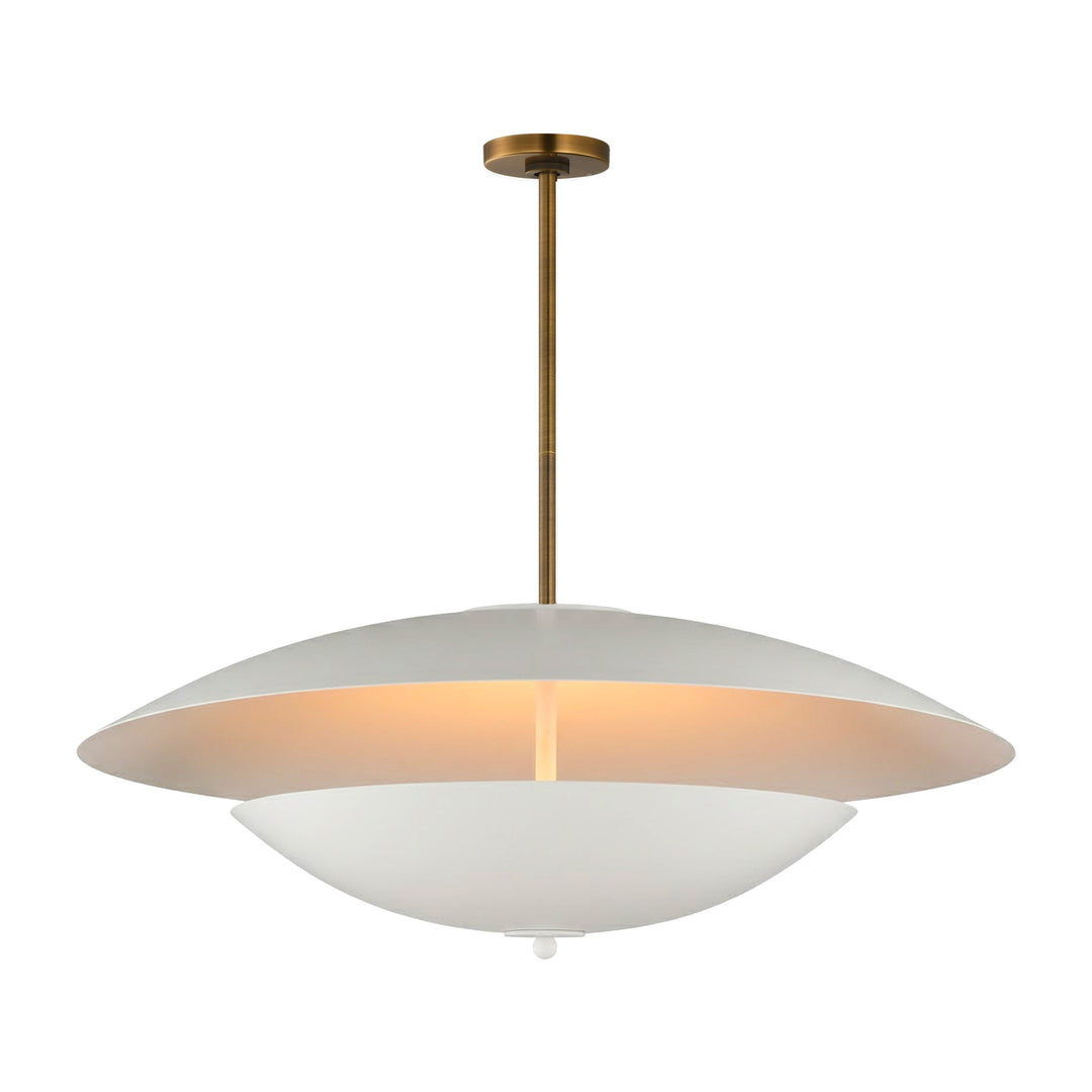 Vesta LED 2-Tier LED Pendant by Studio M Lighting in French Gold