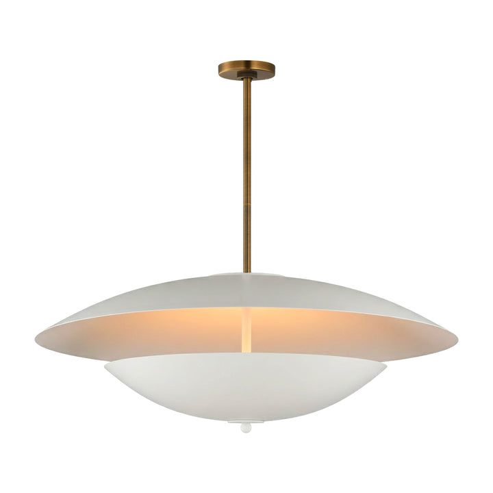 Vesta LED 2-Tier LED Pendant by Studio M Lighting in French Gold