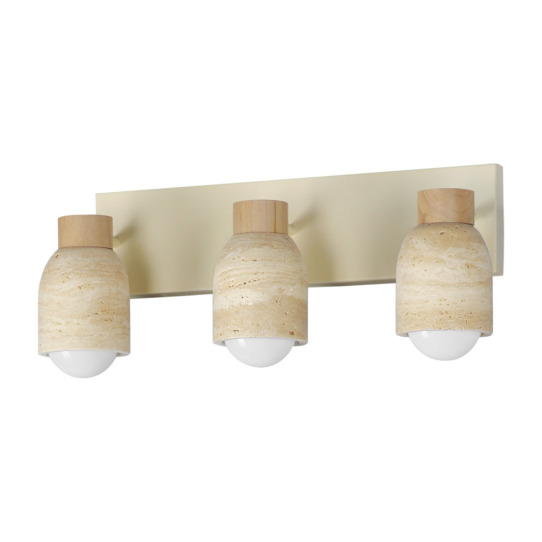 Pompeii 3-Light Bath Vanity by Studio M Lighting in Travertine / Oyster
