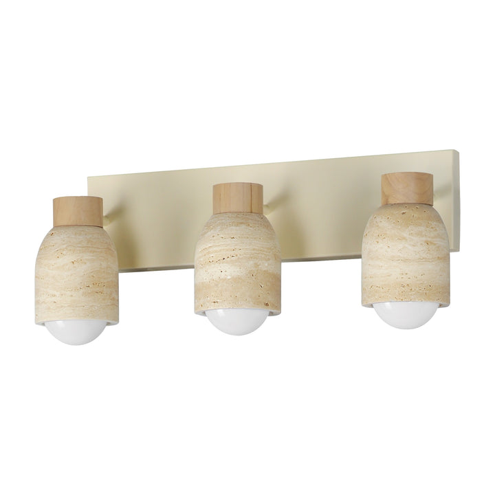 Pompeii 3-Light Bath Vanity by Studio M Lighting in Travertine / Oyster