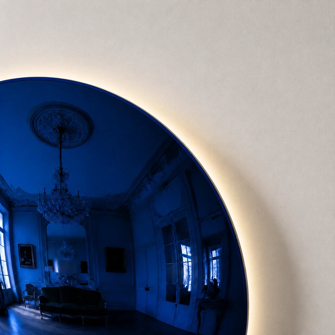 Convex Glow Mirror | Deep Blue Halo by Interior Moderna - view 4