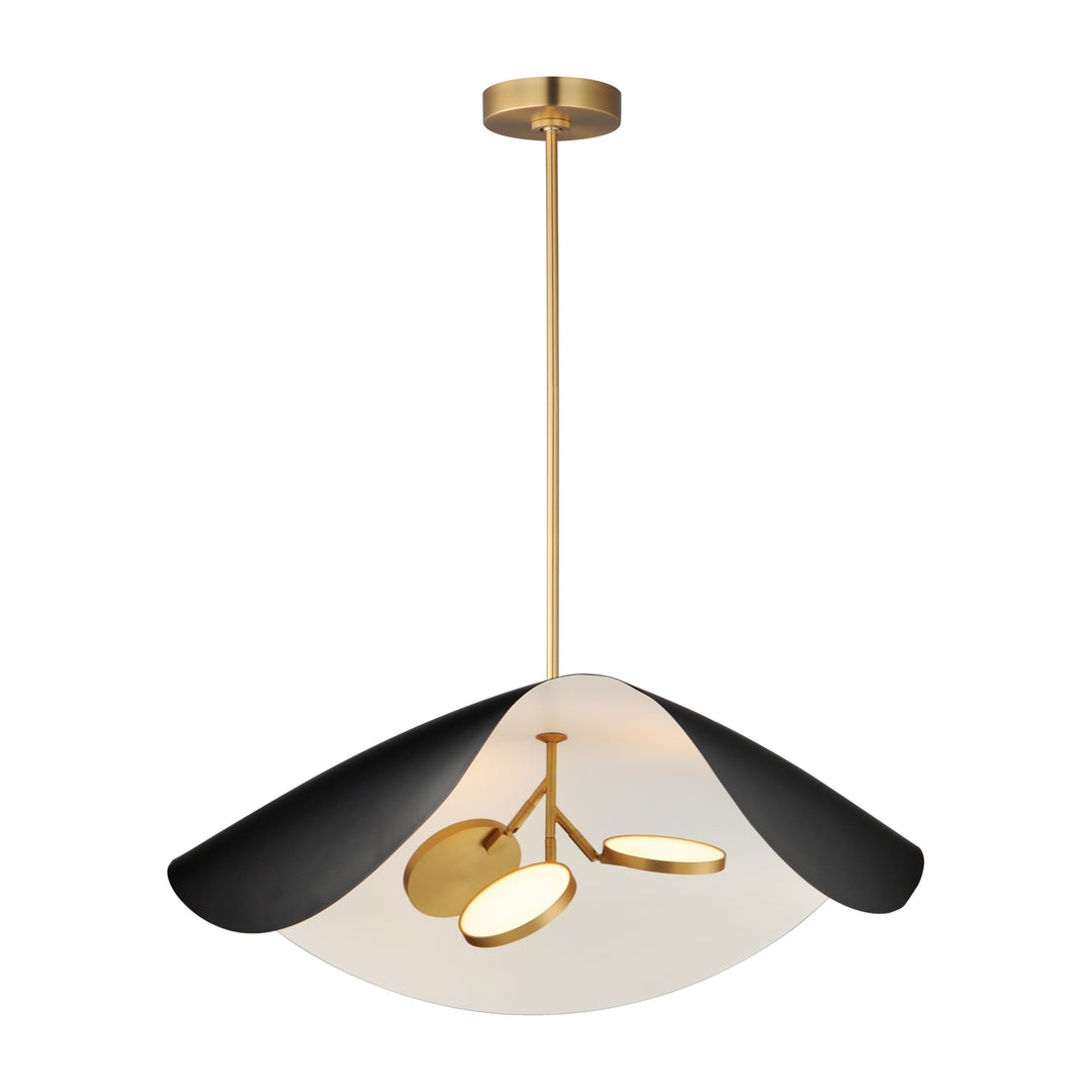 Carmen 32 LED Pendant by Studio M Lighting in Black / Gold