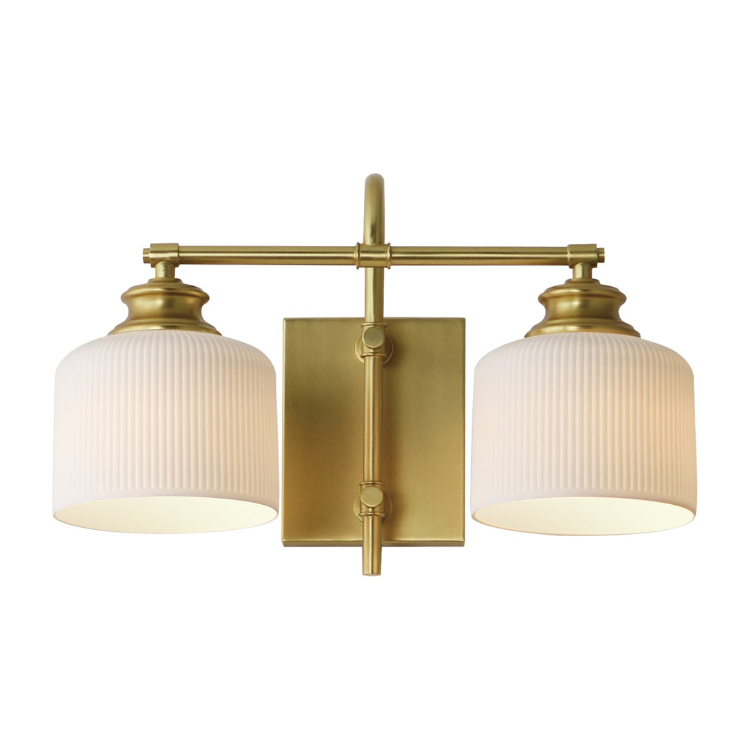 Bisque 2-Light Wall Sconce by Studio M Lighting in Natural Aged Brass