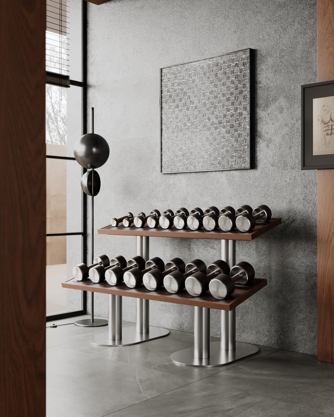 NAK™ Dumbbell Rack — Two Tier by FYSIK — lifestyle