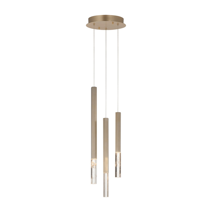 Diaphane LED 3-Light Pendant by Studio M Lighting in Gold
