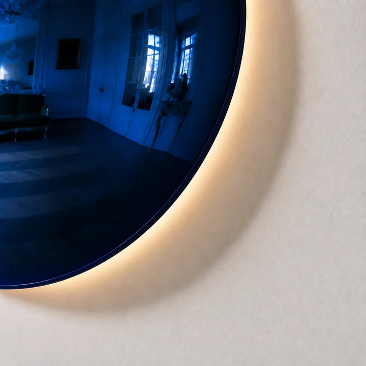 Convex Glow Mirror | Deep Blue Halo by Interior Moderna - view 5