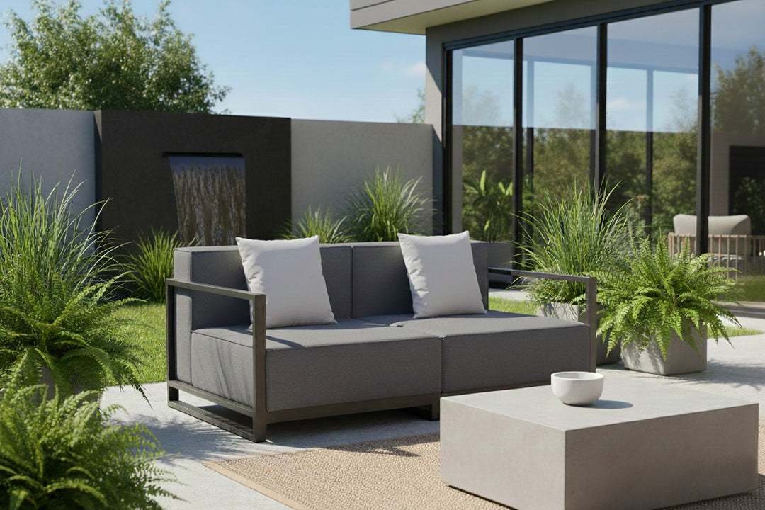 Sensation Aluminum Love Seat by Whiteline Modern Living – lifestyle