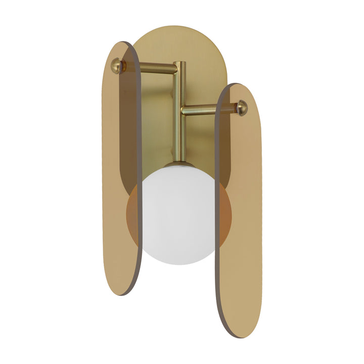 Megalith - Glass Megalith LED Wall Sconce by Studio M Lighting in Natural Aged Brass