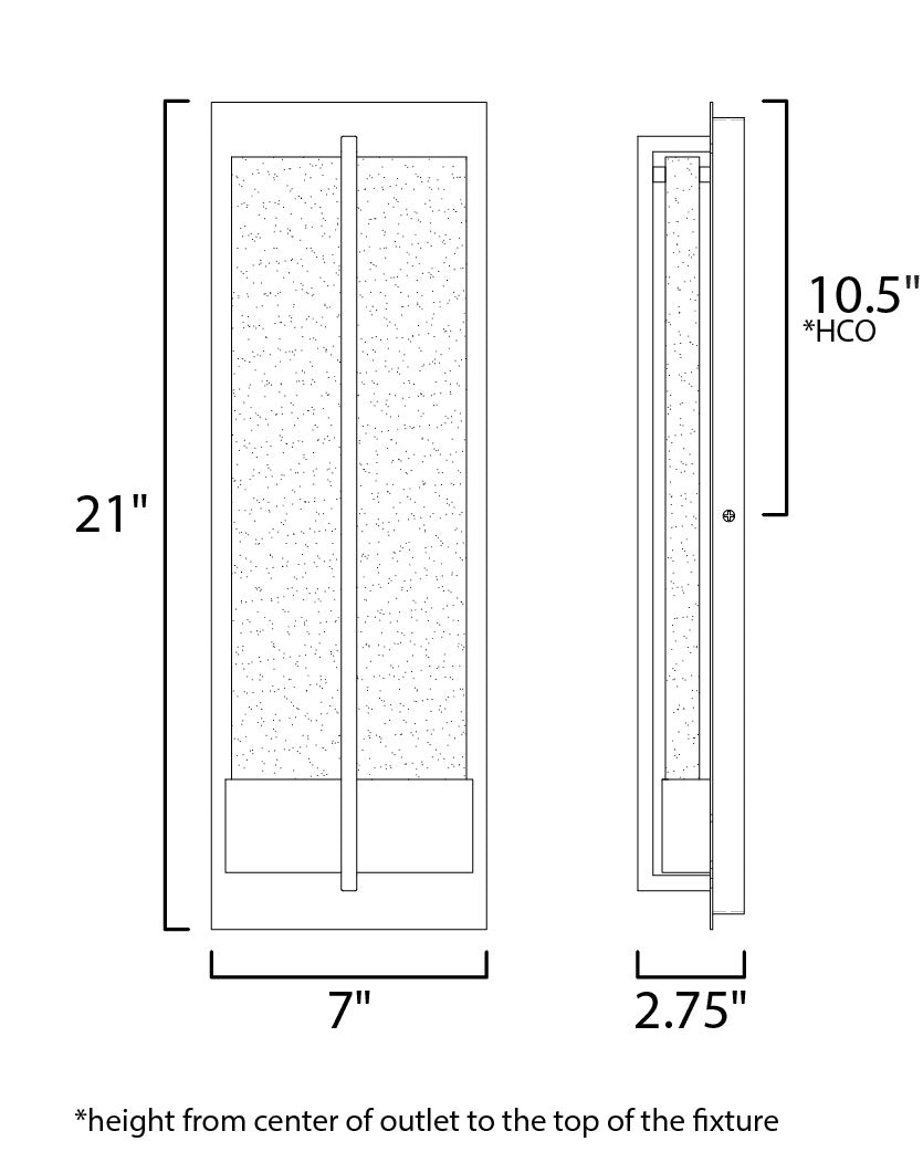 Cascade LED Outdoor Wall Sconce 566194 by Studio M Lighting – line drawing