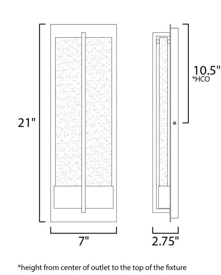 Cascade LED Outdoor Wall Sconce 566194 by Studio M Lighting – line drawing