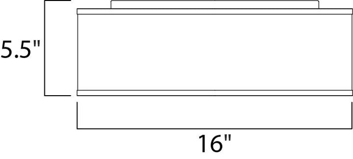 Prime Acoustic 16 LED Flush Mount by Studio M Lighting – line drawing