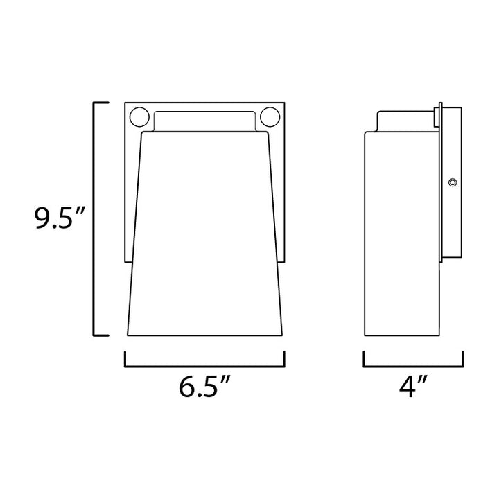 Rivet VX LED Outdoor Sconce by Studio M Lighting – line drawing