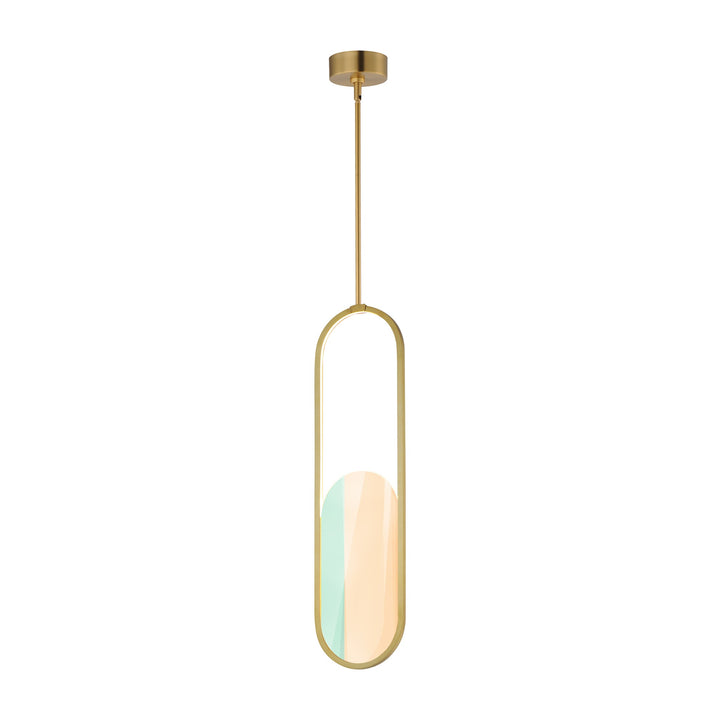 Trance 30" LED Pendant by Studio M Lighting in Natural Aged Brass