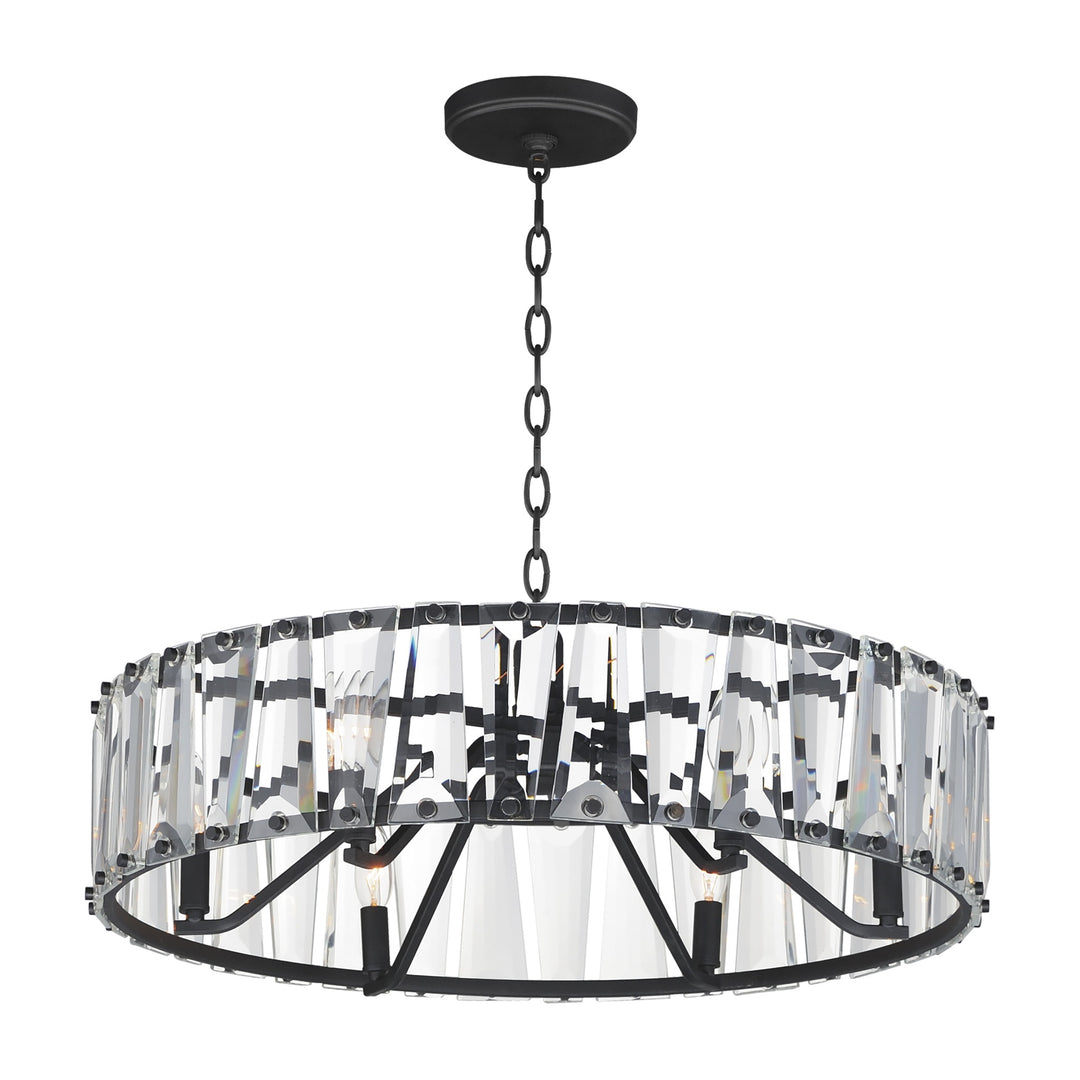 Odeon 6-Light Chandelier by Studio M Lighting in Black