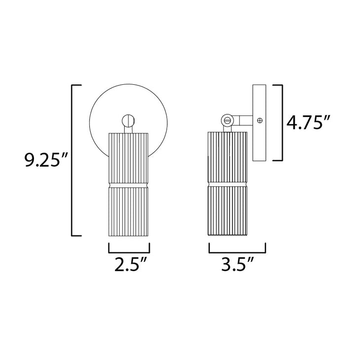 Reeds LED Spot Light by Studio M Lighting – line drawing
