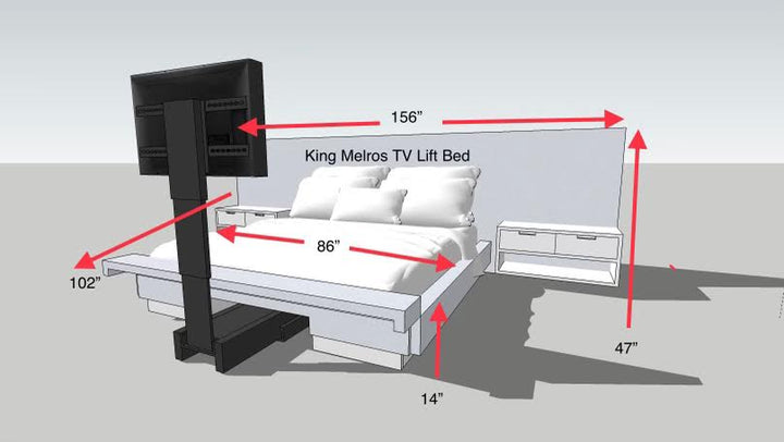 Melrose TV Lift Bed Beds Thomas Dawn