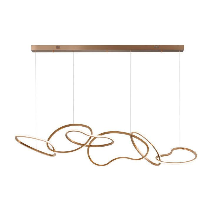Unity 6-Light LED Pendant by Studio M Lighting in Brushed Champagne