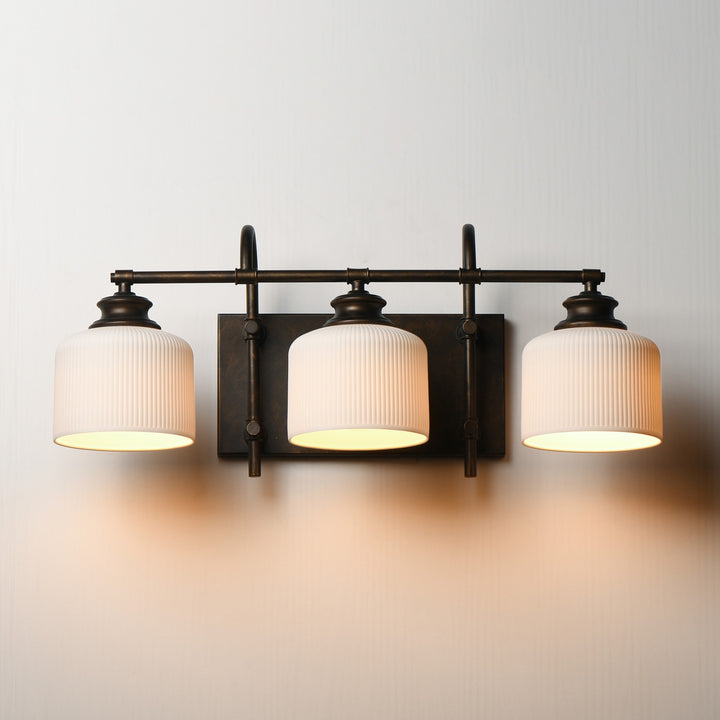Bisque 3-Light Bath Vanity by Studio M Lighting – lifestyle