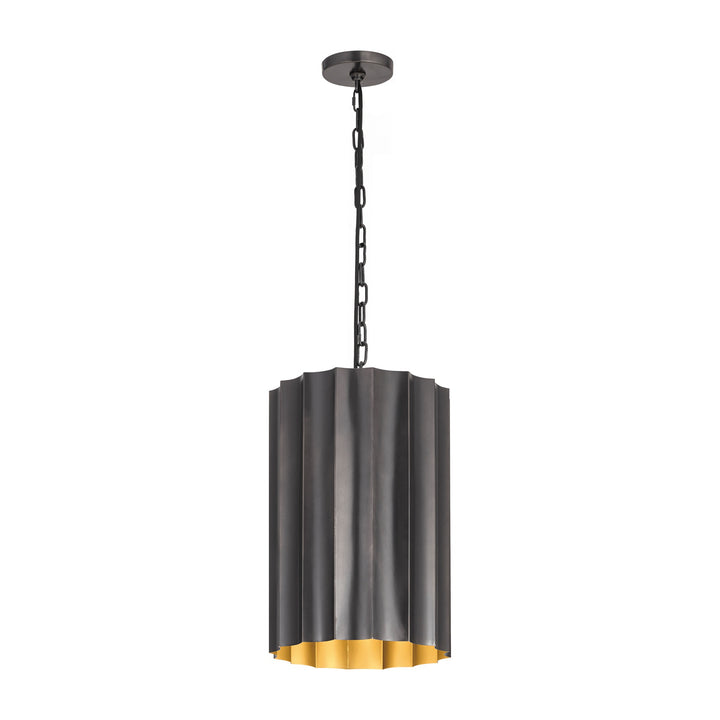 Allegra Small 1-Light Pendant by Studio M Lighting in Gunmetal / Gold