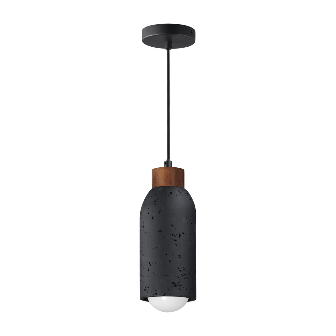 Pompeii Single Pendant by Studio M Lighting in Lava / Black