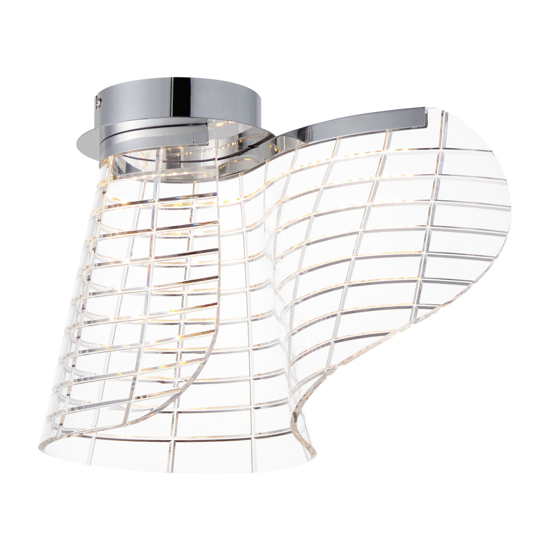Tartan LED Flush Mount by Studio M Lighting in Polished Chrome