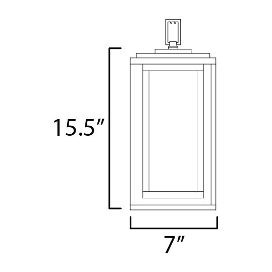 Cabana VX 1-Light Outdoor Hanging Pendant by Studio M Lighting – line drawing