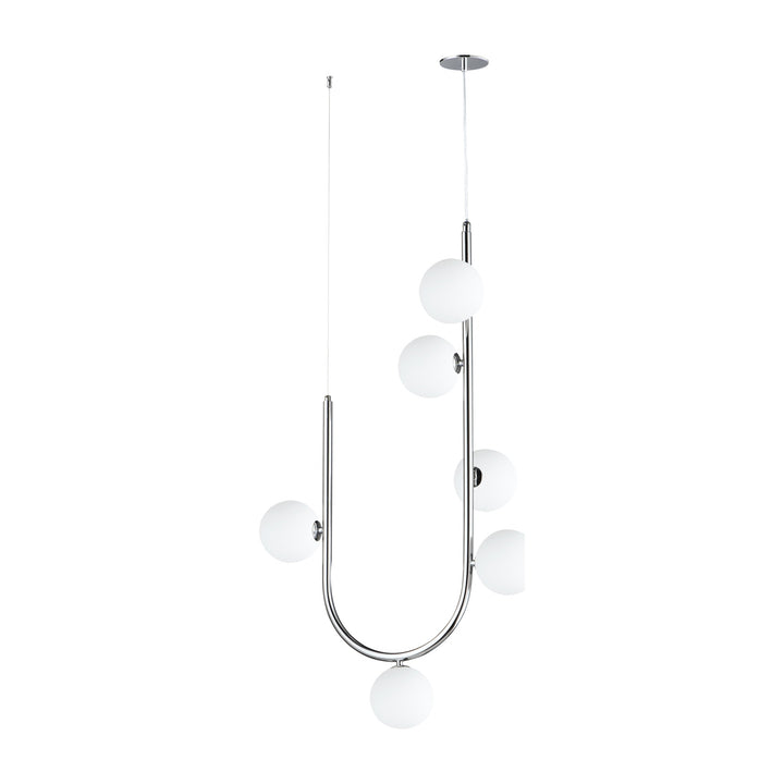 Contour 6-Light Cord Hung Pendant by Studio M Lighting in Polished Chrome
