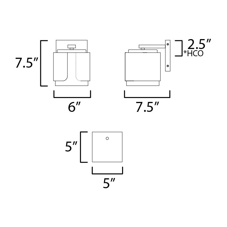 Draughtsman Wall Sconce by Studio M Lighting – line drawing