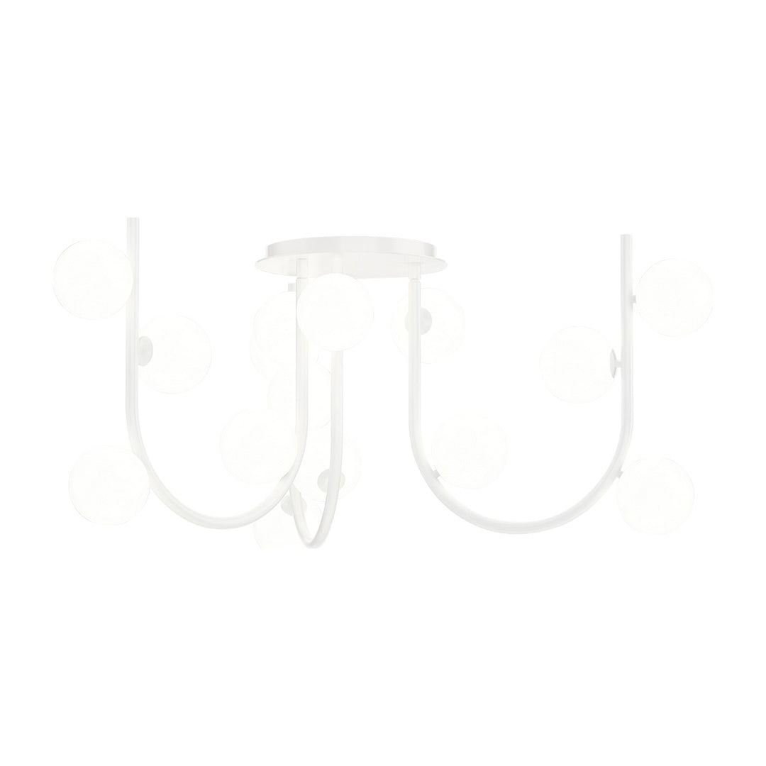 Contour MTO Contour 15-Light MTO Fixed Pendant by Studio M Lighting in White