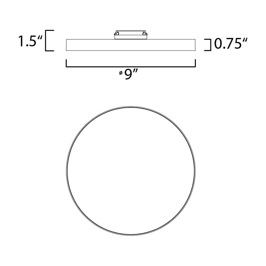 Trim RD LED Flush Mount 3000K 567663 by Studio M Lighting – line drawing