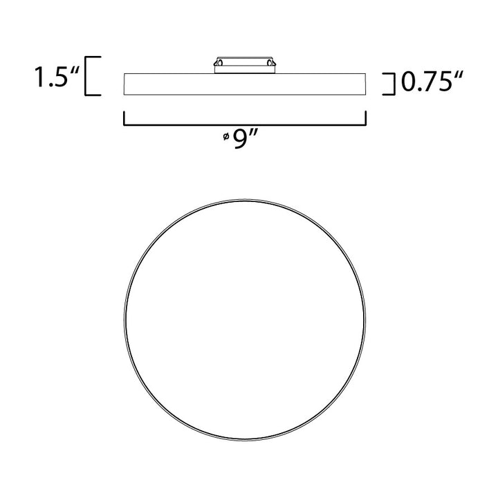 Trim RD LED Flush Mount 3000K 567663 by Studio M Lighting – line drawing