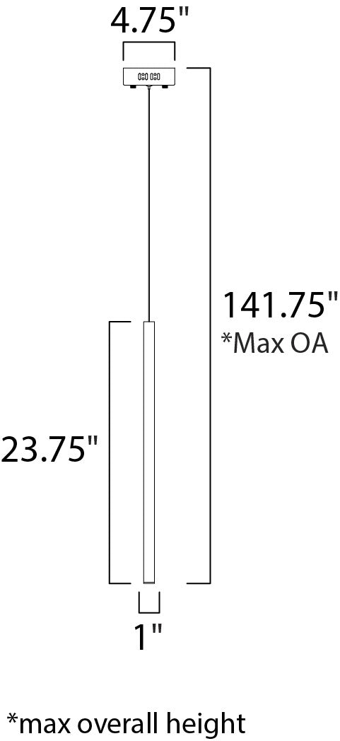 Flute LED Pendant by Studio M Lighting – line drawing