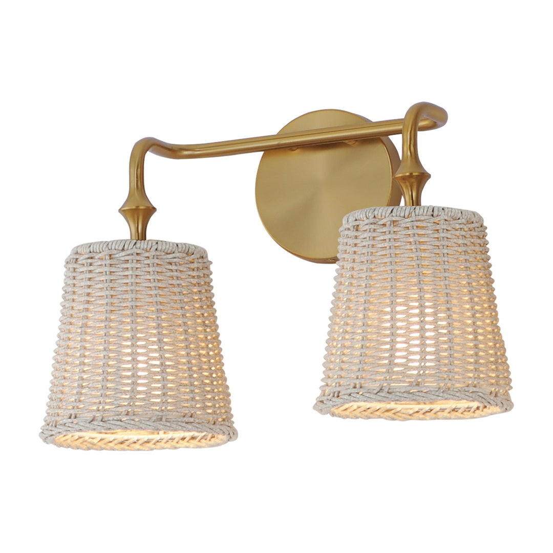 Baja 2-Light Sconce by Studio M Lighting in Natural Aged Brass