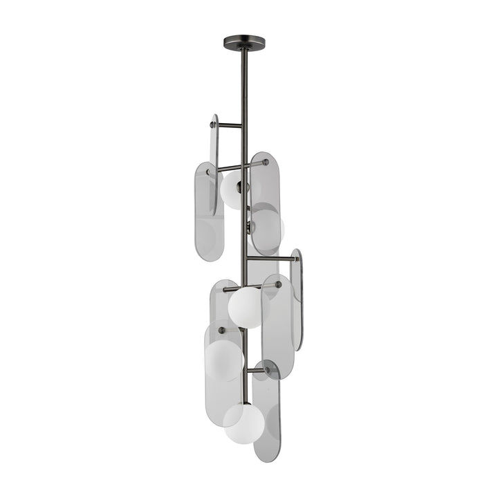 Megalith - Stone Megalith 5-Light Vertical Pendant by Studio M Lighting in Gunmetal
