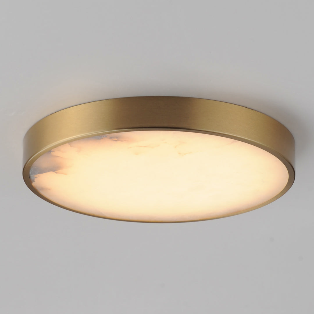 Slab 9 LED Alabaster Flush Mount by Studio M Lighting – lifestyle