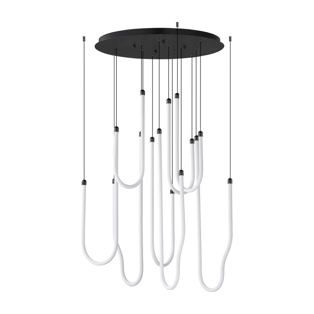 Soleil 8-Light LED Pendant by Studio M Lighting in Black