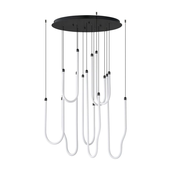 Soleil 8-Light LED Pendant by Studio M Lighting in Black