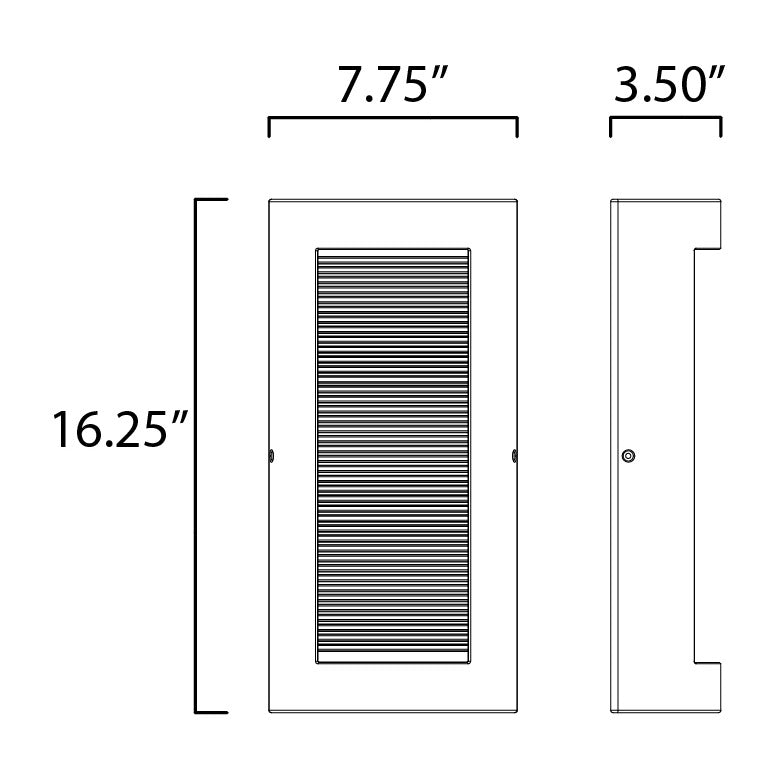 Boardwalk LED Outdoor Wall Sconce by Studio M Lighting – line drawing