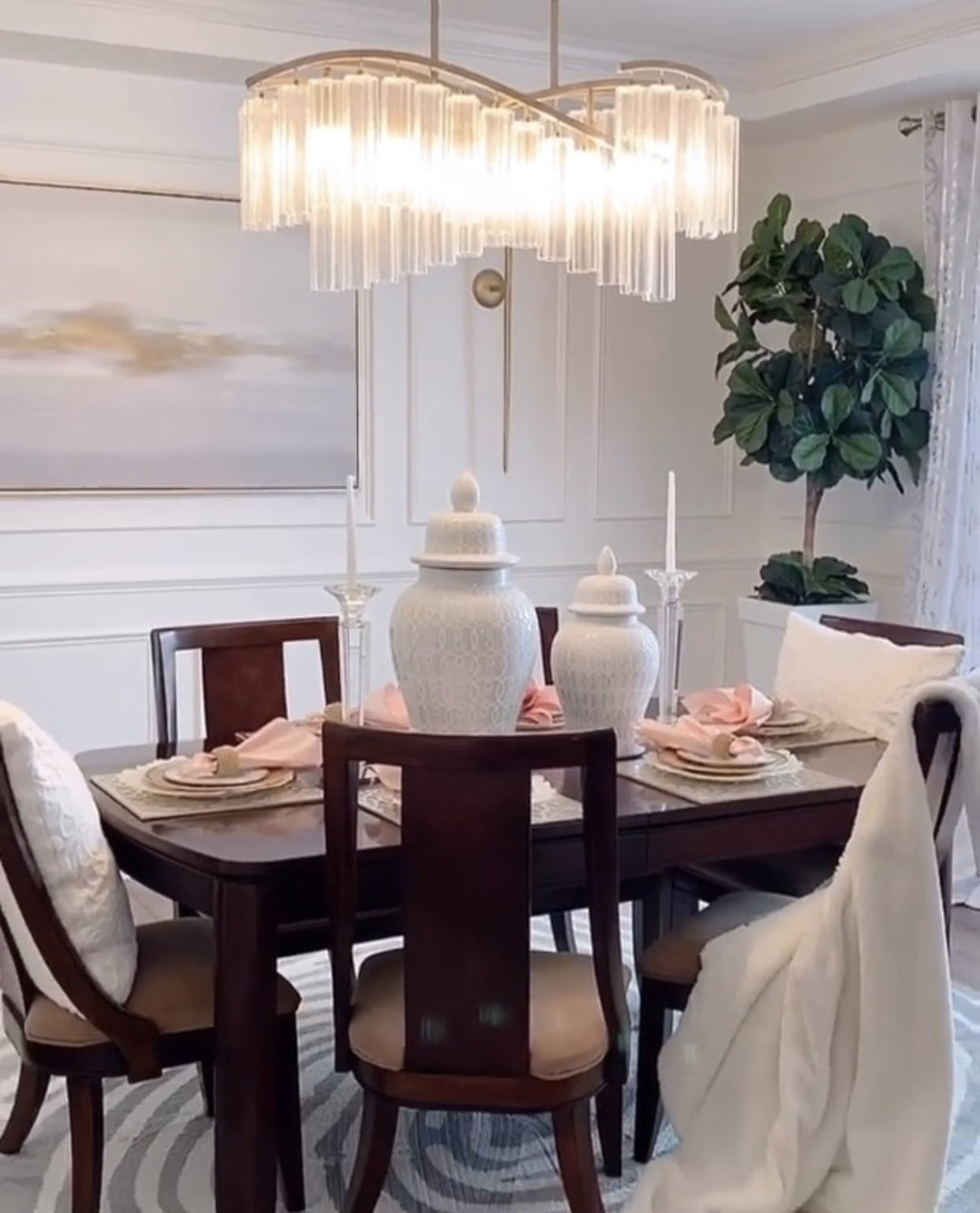 Victoria 6-Light Linear Chandelier by Studio M Lighting – lifestyle