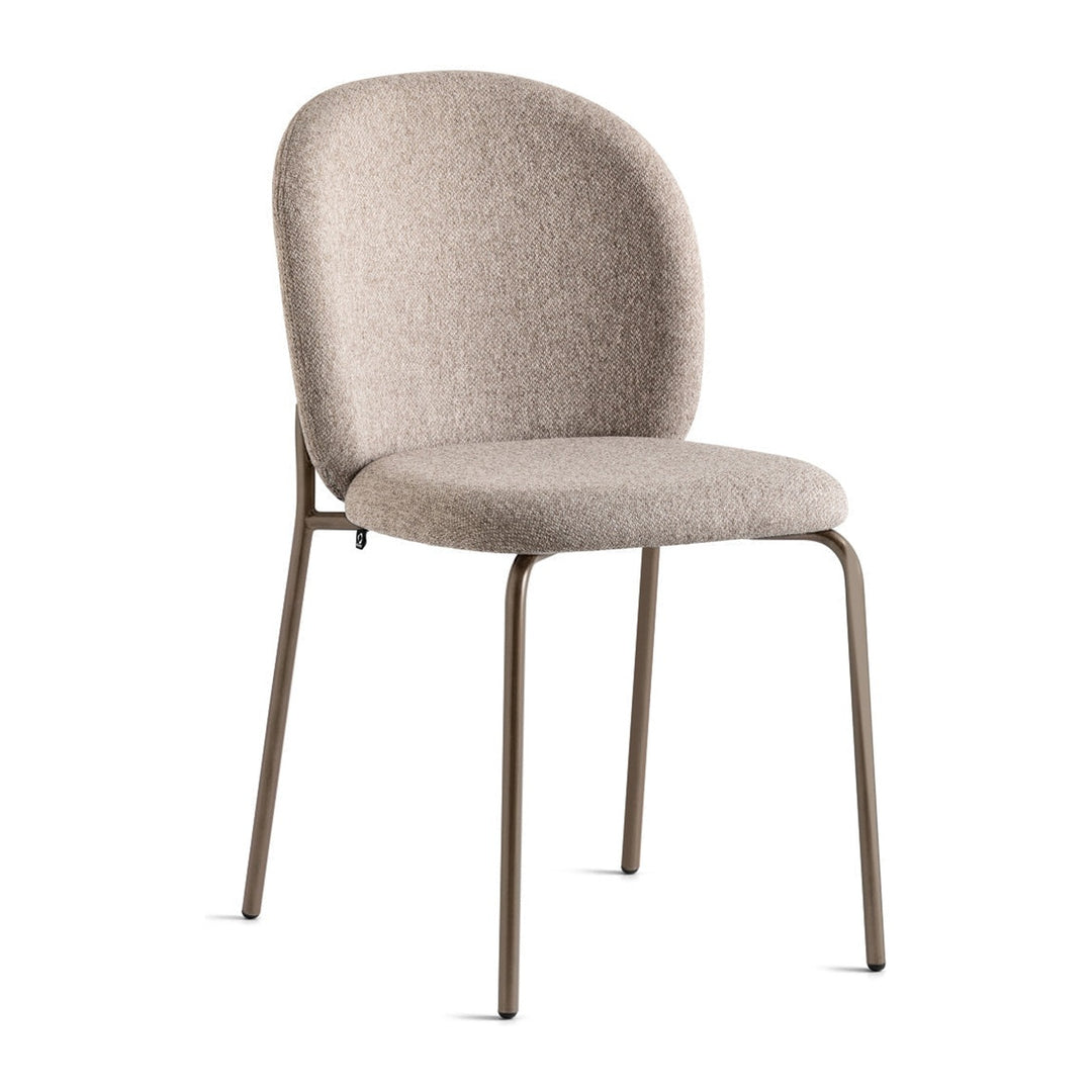 Cozy Mid Dining Chair in Matte Lava with Cros Taupe seat, white background