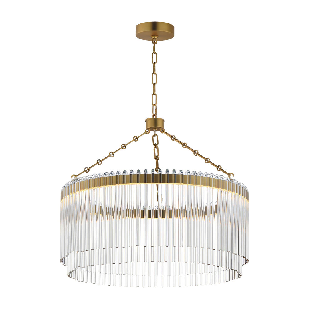 Jolie 24 LED Pendant by Studio M Lighting in Natural Aged Brass