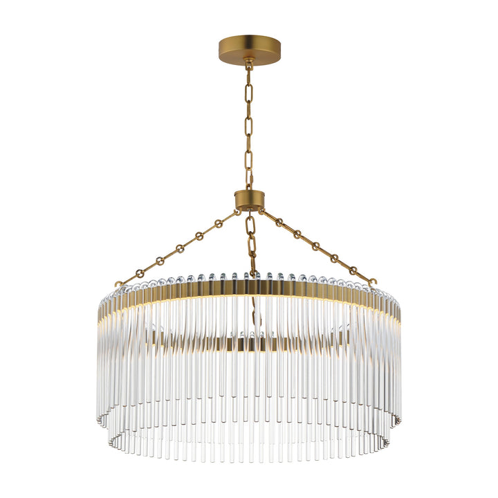 Jolie 24 LED Pendant by Studio M Lighting in Natural Aged Brass
