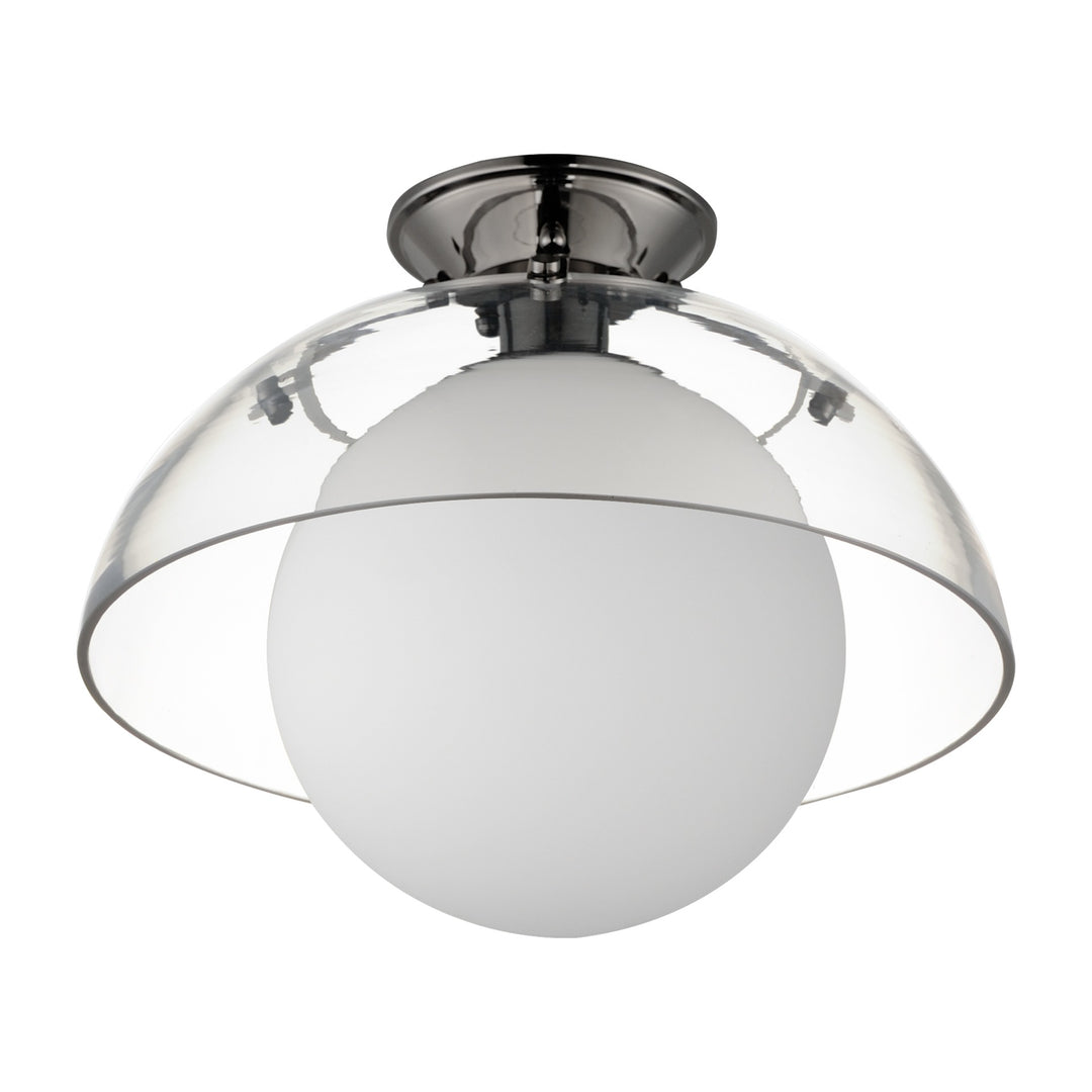 Domain 14" Semi Flush by Studio M Lighting in Black Chrome