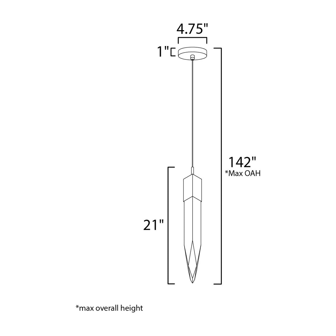 Quartz LED Pendant 351241 by Studio M Lighting – line drawing