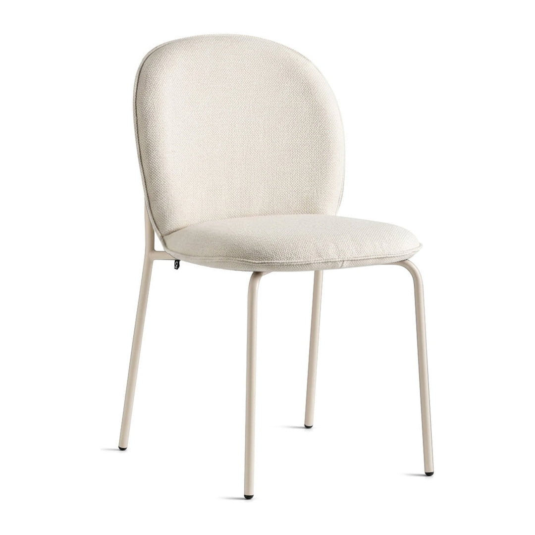 Cozy Mid Dining Chair in Matte Hemp with Cros Sand seat, white background