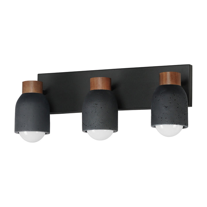 Pompeii 3-Light Bath Vanity by Studio M Lighting in Lava / Black