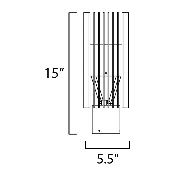 Rampart LED Outdoor Post Mount by Studio M Lighting – line drawing