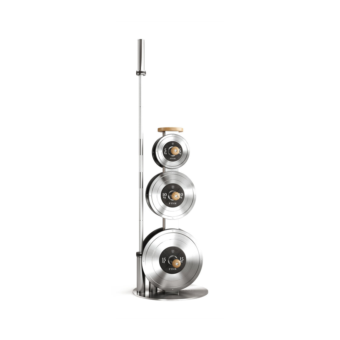 KLOM™ Weight Plate Set with Tower by FYSIK — studio view